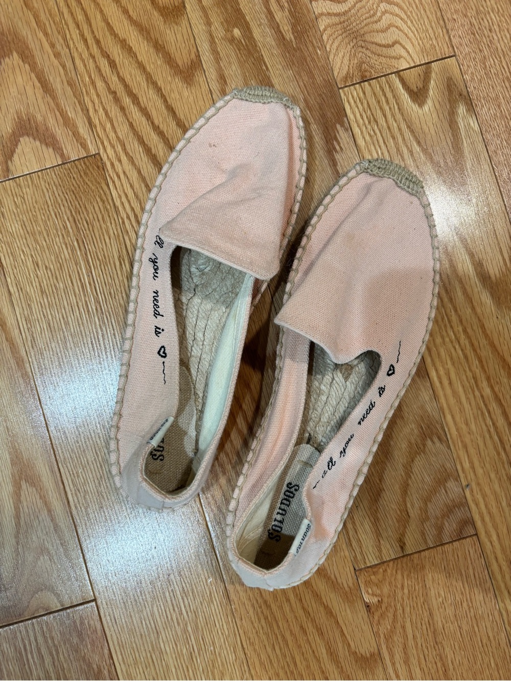 Soludos Pink Canvas Espadrille Slip-Ons